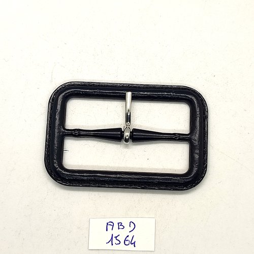 1 boucle de ceinture en résine noir - 42x64mm - abd1564