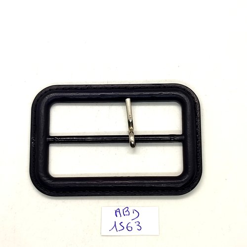 1 boucle de ceinture en résine noir - 51x77mm - abd1563