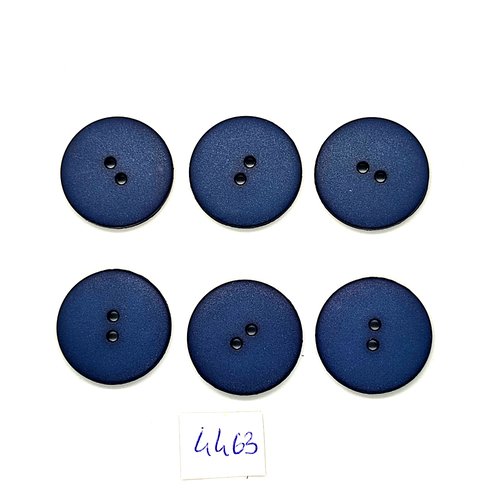 6 boutons en résine bleu foncé - 23mm - tr4463