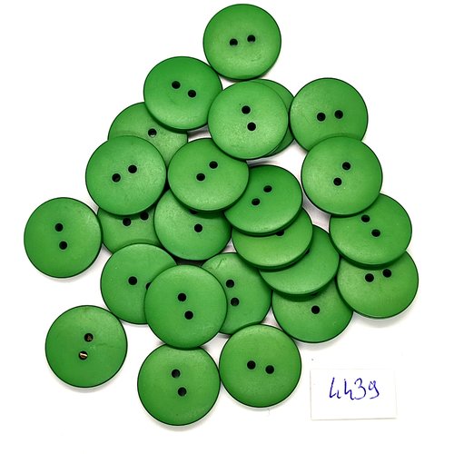 24 boutons en résine vert - 20mm - tr4439