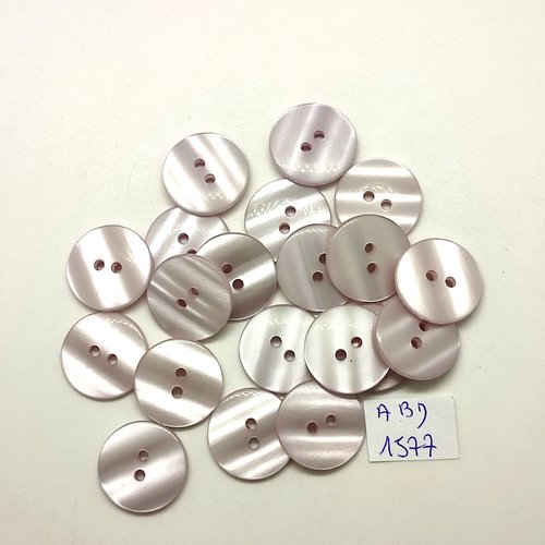20 boutons en résine lilas clair - 18mm - abv1577