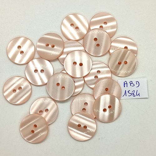 20 boutons en résine rose - 18mm - abv1584