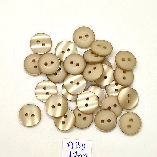 29 boutons en résine beige clair - 13mm - abd1709