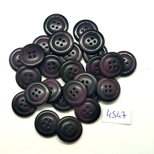26 boutons en résine violet - 17mm - tr4547
