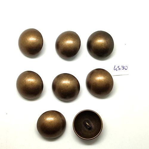 8 boutons en métal doré vieillis - 23mm - tr4590