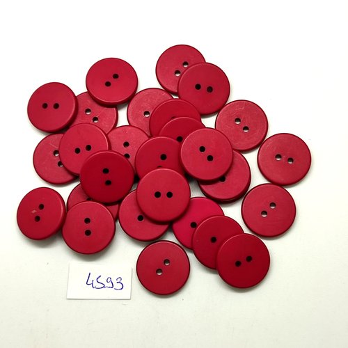 30 boutons en résine bordeaux - 17/18mm - tr4593