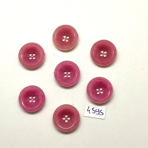 7 boutons en résine lilas - 18mm - tr4595