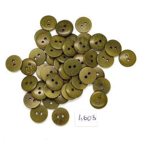 48 boutons en résine vert - 14mm - tr4603