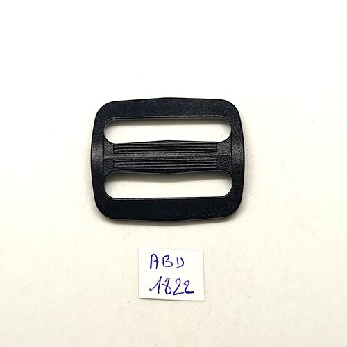 1 boucle de ceinture coulissante en résine noir - 32x38mm - abd1822
