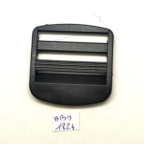 1 boucle de ceinture coulissante en résine noir - 48x48mm - abd1824