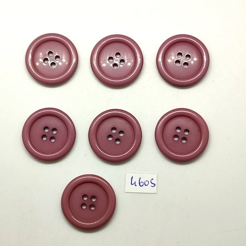 7 boutons en résine lilas - 25mm - tr4605