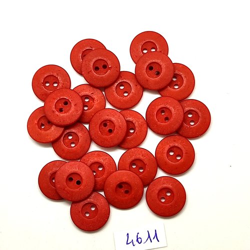 23 boutons en résine marron / rouille - 15mm - tr4611
