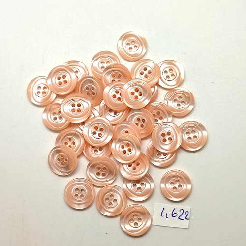 35  boutons en résine rose - 14mm - tr4622