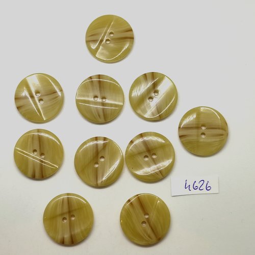 10  boutons en résine vert clair - 23mm - tr4626