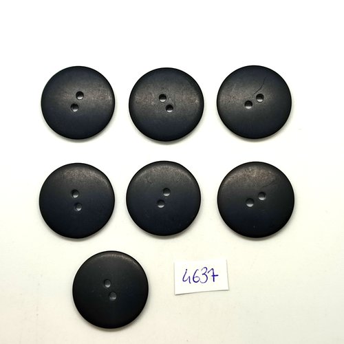 5 boutons en résine noir - 25mm - tr4637