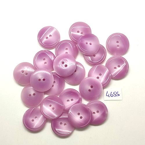 22 boutons en résine lilas - 18mm - tr4655
