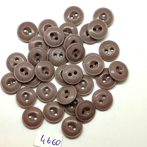 35 boutons en résine taupe - 14mm - tr4660