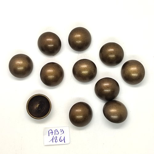 11 boutons en métal bronze - 18mm - abd1861