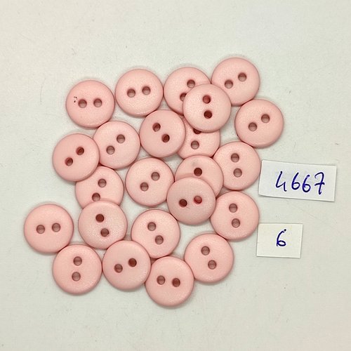 23 boutons en résine rose - 13mm - tr4667
