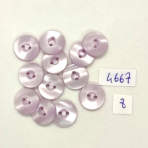 12 boutons en résine lilas - 14mm - tr4667
