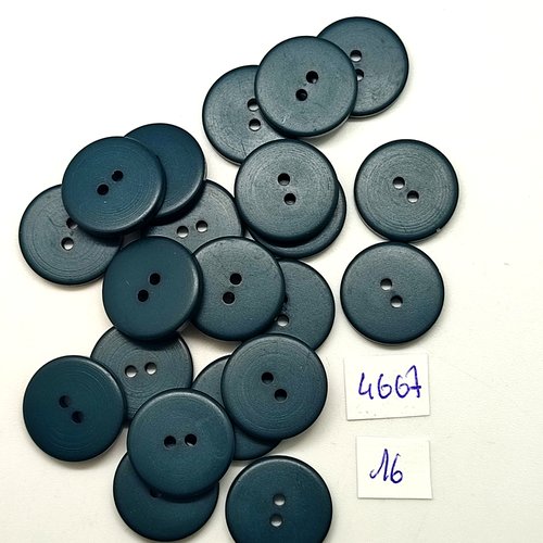 22 boutons en résine bleu / vert - 18mm - tr4667