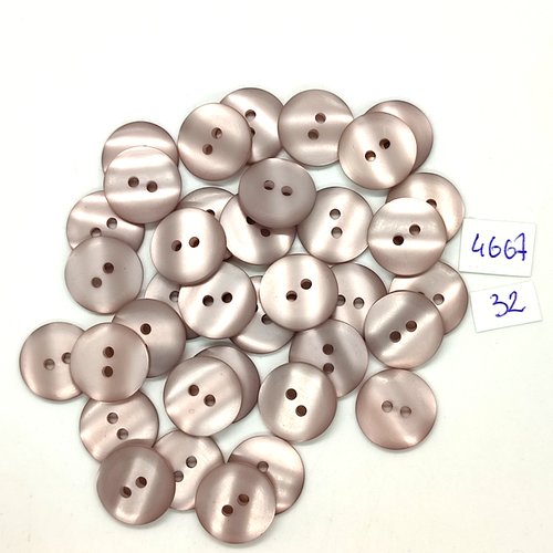 36 boutons en résine lilas clair - 15mm - tr4667