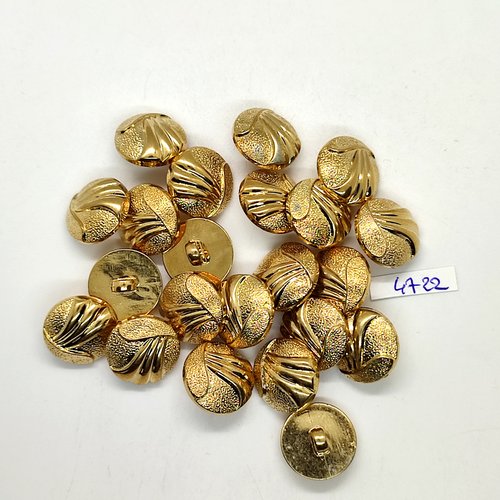 22 boutons en résine doré - 18mm - tr4722