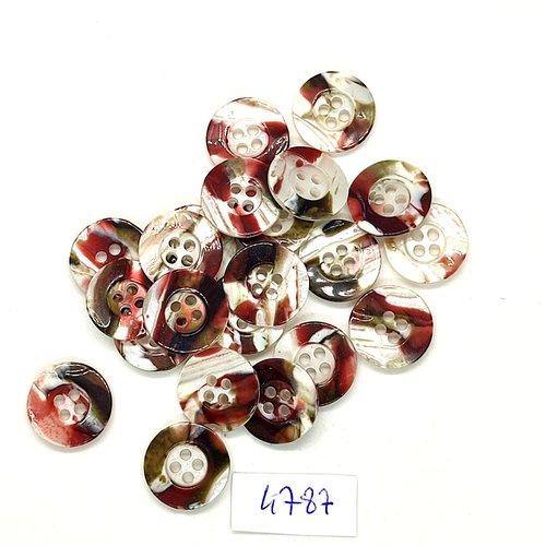 22 boutons en résine multicolore - 15mm - tr4787