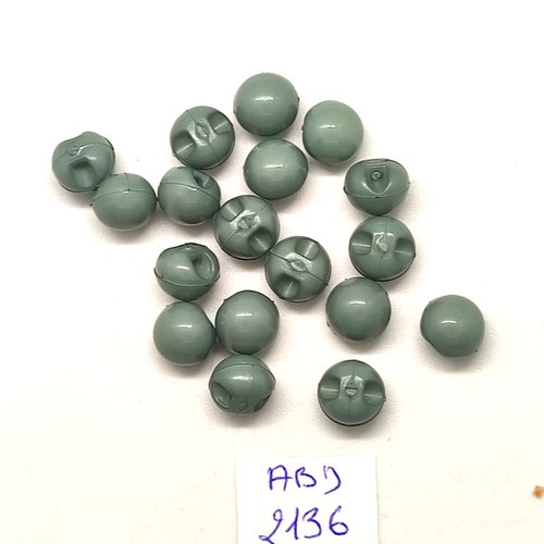 18 boutons boule en résine vert - 8mm - abd2136