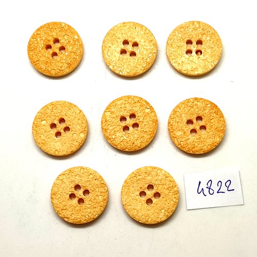 8 boutons en résine beige clair / ivoire - 20mm - tr4822