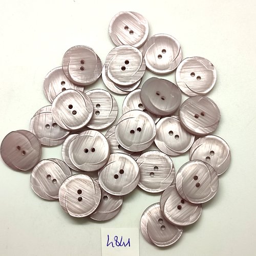 28 boutons en résine lilas clair - 18mm - tr4841