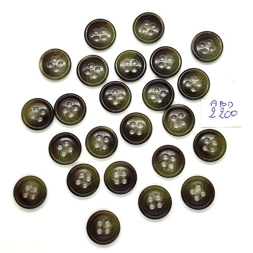 8 boutons en résine gris - 22mm - abd2199