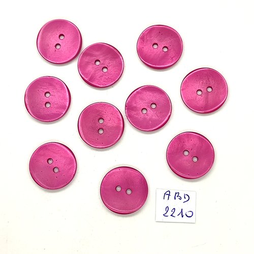 10 boutons résine lilas - 20mm- abd2210