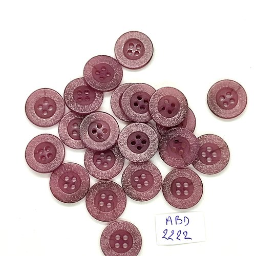 22 boutons résine violet clair - 15mm- abd2222