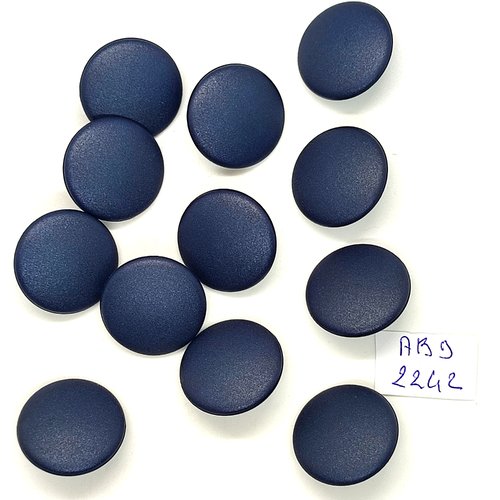 12 boutons résine bleu - 20mm- abd2242