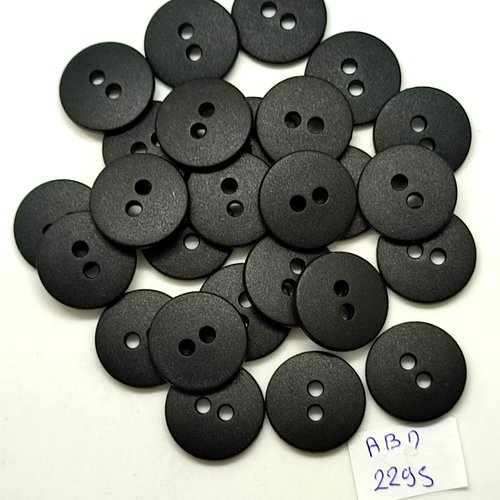 26 boutons résine noir - 18mm- abd2295
