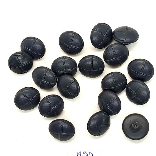 19 boutons résine gris foncé - 15mm - abd2317