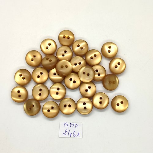 28 boutons en résine beige foncé - 12mm - abd2461