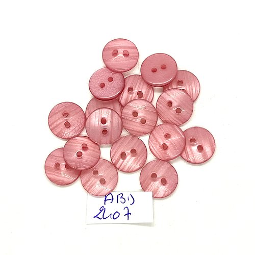 17 boutons en résine rose / lilas - 12mm - abd2407