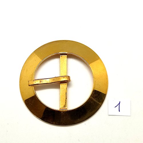 1 boucle de ceinture en métal doré - 41mm