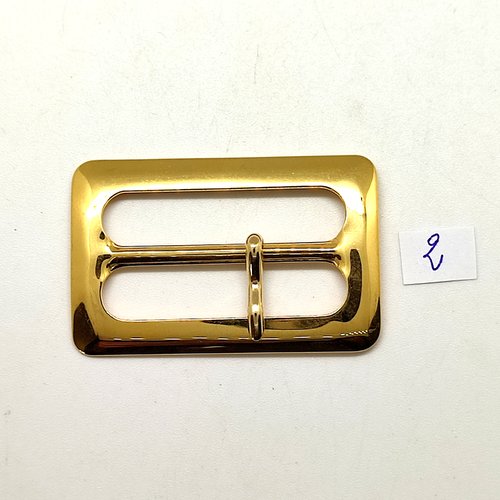 1 boucle de ceinture en métal doré - 33x51mm