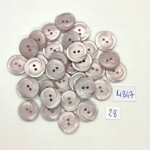 33 boutons en résine lilas clair - 15mm - tr4847