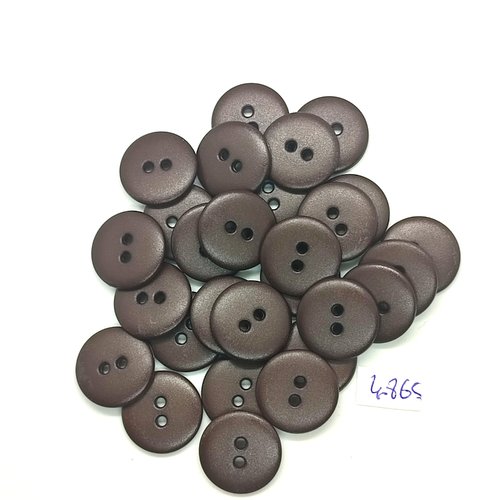 28 boutons en résine marron - 18mm - tr4865