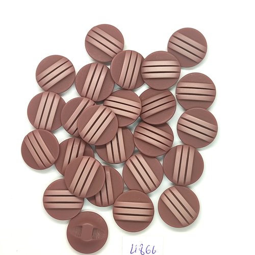 25 boutons en résine marron clair - 18mm - tr4866