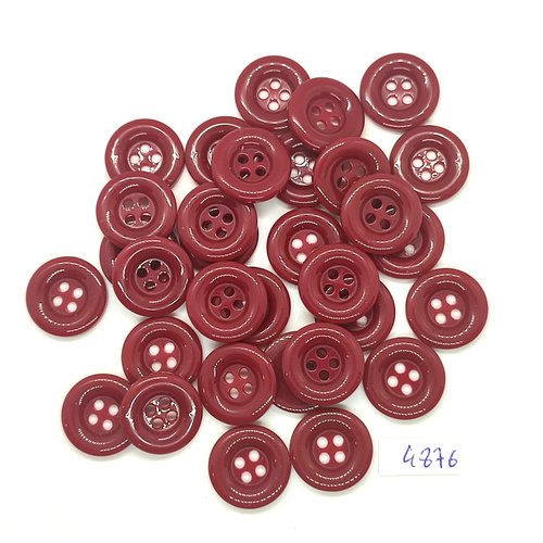 31 boutons en résine marron - 18mm - tr4876