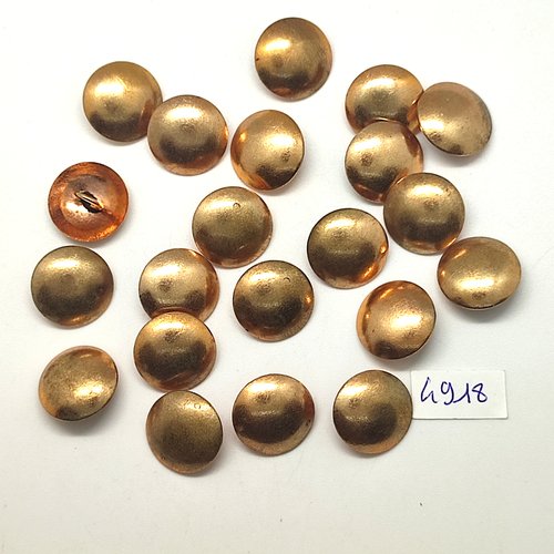 21 boutons en métal dore - 16mm - tr4918
