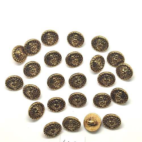 25 boutons en résine doré - 12mm - tr4914