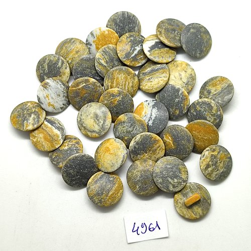 35 boutons en résine multicolore - 15mm - tr4961