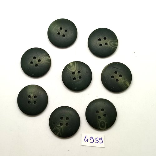 6 boutons en résine vert - 23mm - tr4959