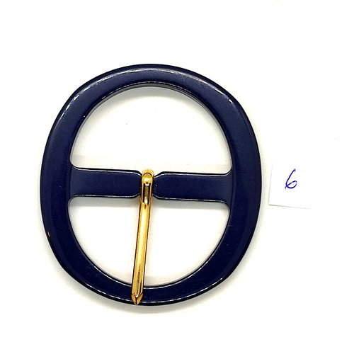 1 boucle de ceinture en résine bleu foncé - 54x59mm